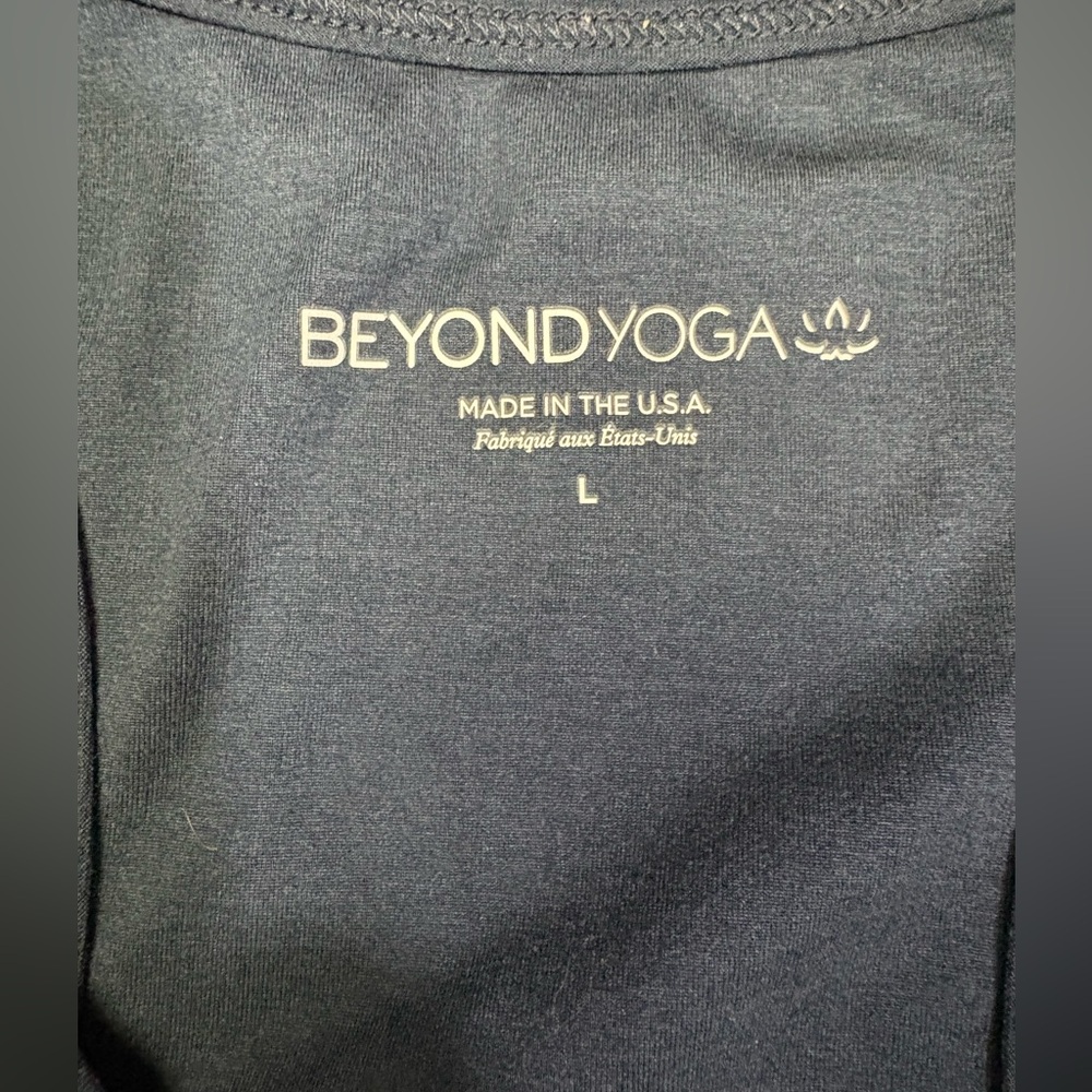 Beyond Yoga Large Spacedye Lift Your Spirits Racerback Sports Bra Nocturnal Navy - Picture 5 of 10